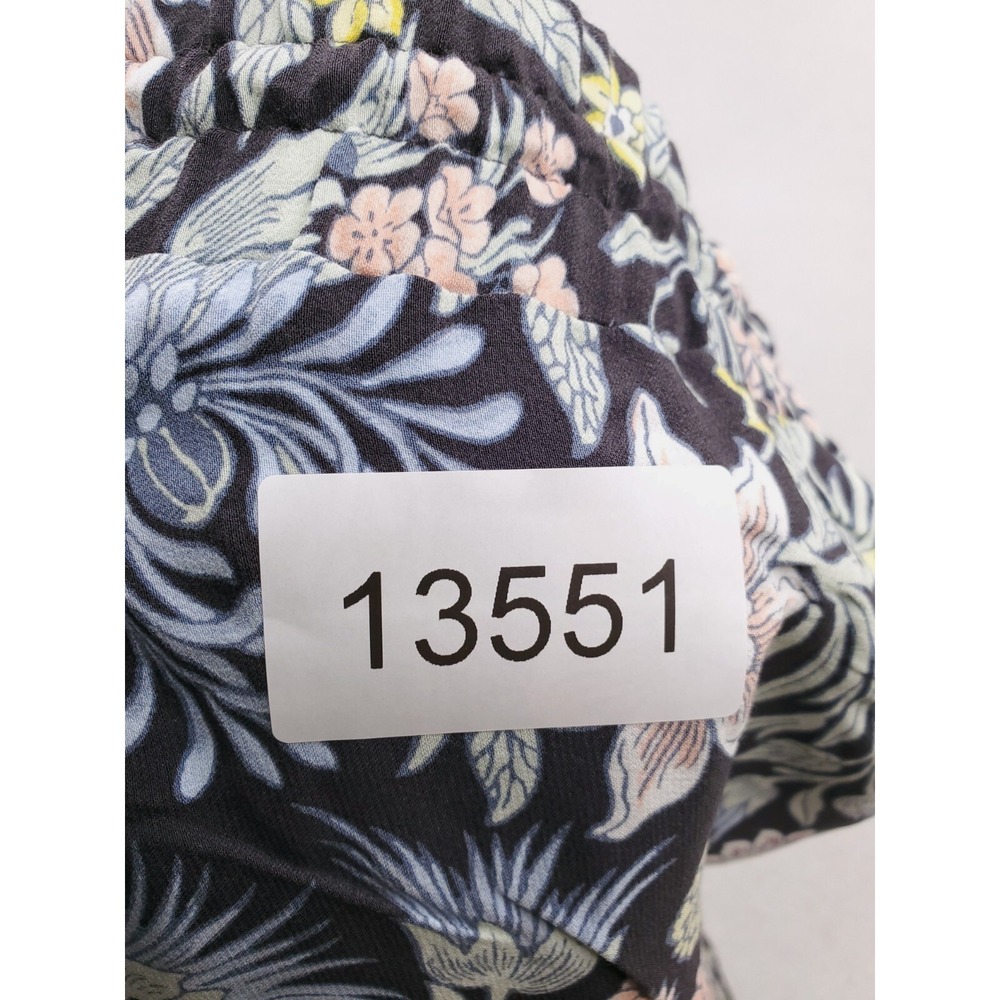 Loft Pants Women Medium Floral Crop Relaxed Wide Leg BOHO Y2K Lightweight Lounge - Picture 13 of 13